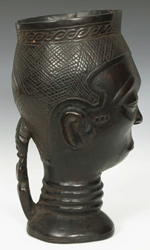This libation cup from the Kuba people once held palm wine during ceremonies 