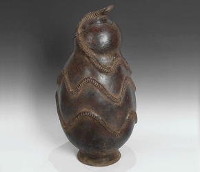 Terra cotta vessel by the Mossi people of Burkina Faso, West Africa