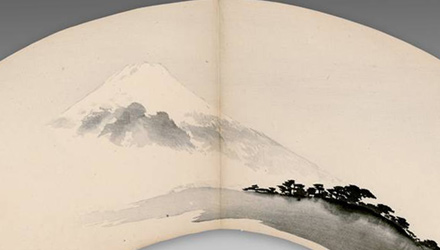 Ogi, or fan-form Japanese woodblock print