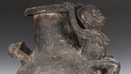 West African Figurative Wine Vessel