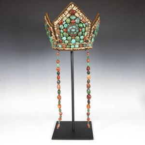 Part of a larger collection of ceremonial adornment from Ladakh, Northern India