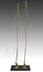 Pair of hand-forged copper and iron Star Gazers