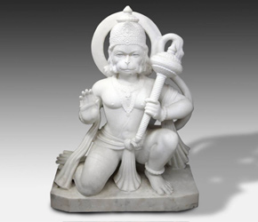 Hanuman is a half monkey, half human devotee of Rama