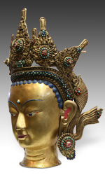 Head of the Buddha with Jeweled Crown
