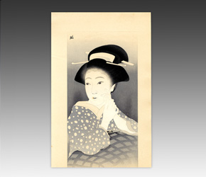 Woodblock Print depicting Heroine Osan