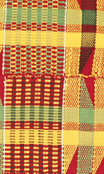 Kente is woven into creation with many different colors