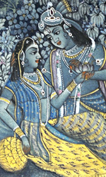 Krishna is known as the God of Love, and Radha his favorite milk maiden