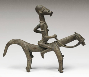 Cast bronze figure, Dogon people