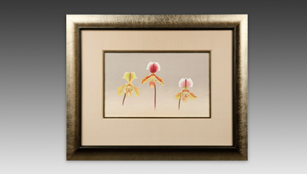 Rank-Fu Orchid series woodblock print