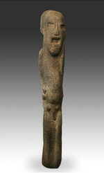 Stone monolith depicting male ancestor