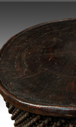 Magnificent Bamileke Stool carved from a single piece of wood