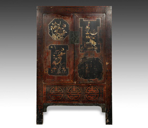 A uniquely painted wardrobe from the Primitive Collection