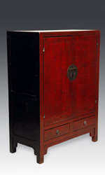A rare 18th c. 'crackle lacquer' cabinet from the Primitive Collection