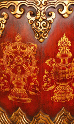 Detail of dharma wheel