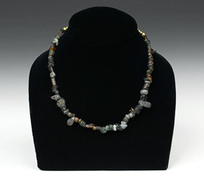 Necklace composed of excavated Ancient Islamic glass